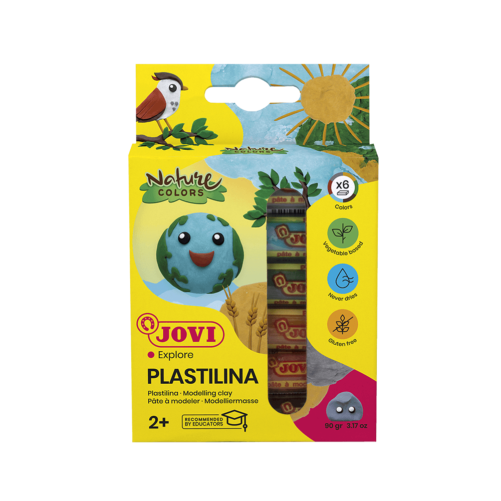 JOVI ΠΛΑΣΤΕΛΙΝΗ ΧΑΡΤΙΝΟ BLISTER 6 ΧΡΩΜΑΤΑ 15gr 2+ NATURAL