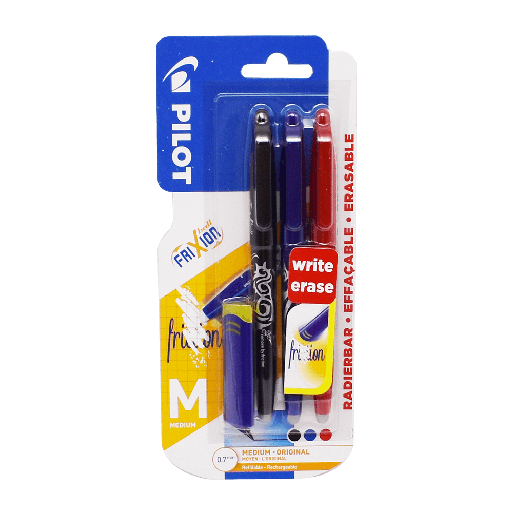 PILOT ΣΤΥΛΟ FRIXION BALL 0.7mm MEDIUM 3Τ & 1 ΓΟΜΑ 4 ΤΕΜΑΧΙΑ