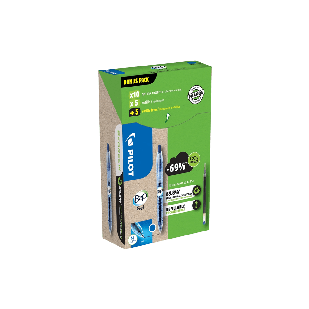 PILOT ΣΤΥΛΟ BEGREEN B2P GEL 0.7 PROMO 10Τ & ΑΝΤΑΛΛΑΚΤΙΚΟ 5+5 ΔΩΡΟ ΜΠΛΕ