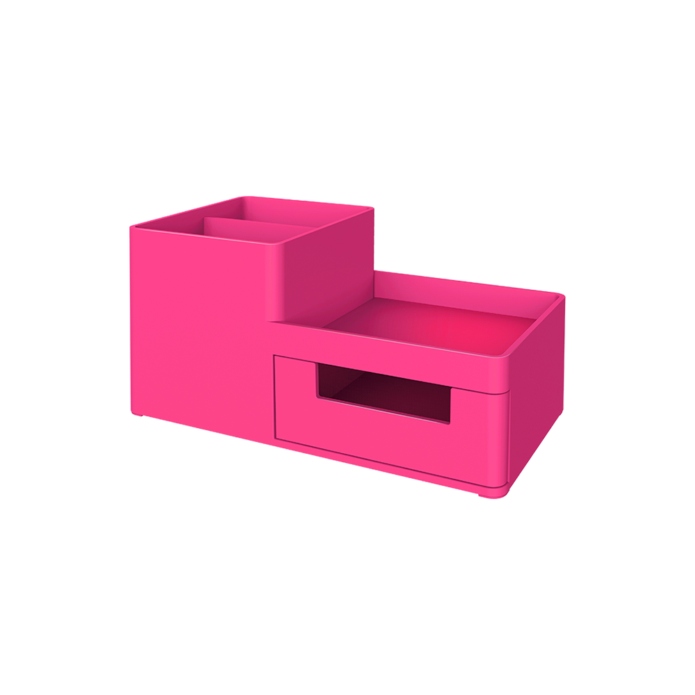 DELI ΣΕΤ ΓΡΑΦΕΙΟΥ ΠΛΑΣΤΙΚΟ 3 ΘΕΣΕΩΝ 17.5x9x9.2cm RIO MAGENTA