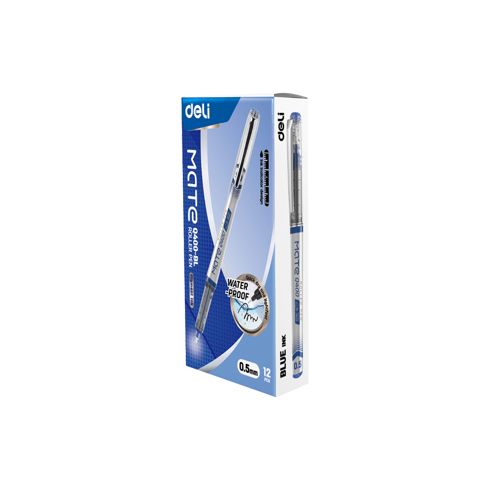 DELI ΣΤΥΛΟ ROLLER ΚΑΠΑΚΙ 0.5mm MATE ΜΠΛΕ 12 ΤΕΜΑΧΙΑ