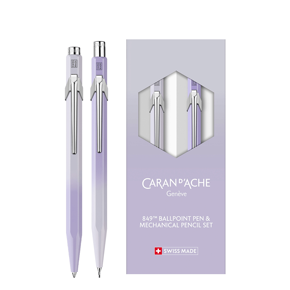 CARAN D'ACHE ΣΤΥΛΟ BALLPOINT 849 & ΜΟΛΥΒΙ ΜΗΧΑΝΙΚΟ 0.5mm ΣΕΤ 2 ΤΕΜΑΧΙΩΝ LTD 2025 BLOOMING LAVENDER