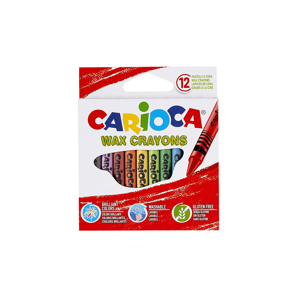 CARIOCA ΚΡΑΙΓΙΟΝ ΚΕΡΙΝΟ (ΚΗΡΟΜΠΟΓΙΕΣ) 12 ΧΡΩΜΑΤΑ WAX 12 ΤΕΜΑΧΙΑ
