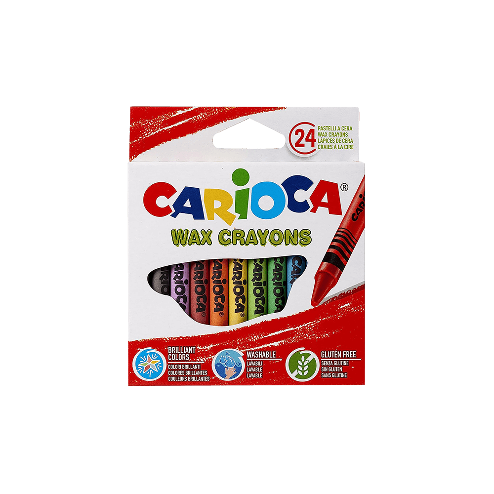 CARIOCA ΚΡΑΙΓΙΟΝ ΚΕΡΙΝΟ (ΚΗΡΟΜΠΟΓΙΕΣ) 24 ΧΡΩΜΑΤΑ WAX 6 TEMAXIA