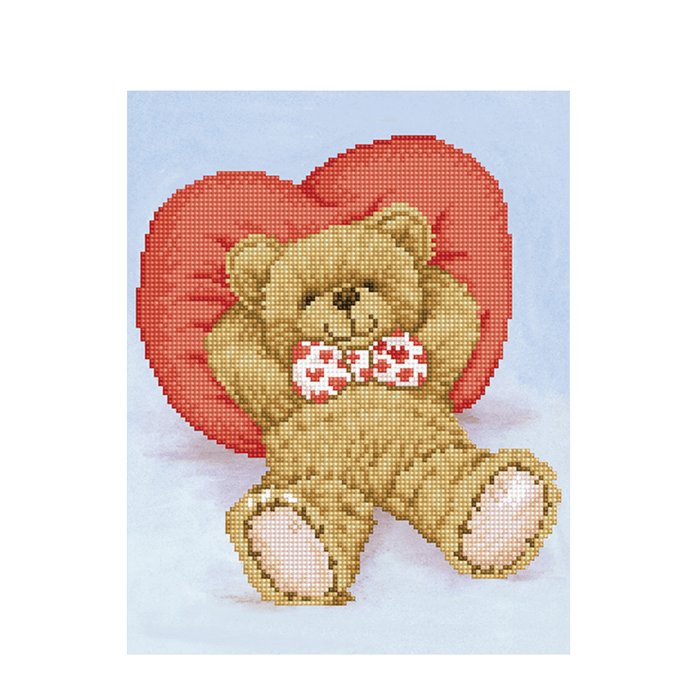 DIAMOND DOTZ ΚΑΤΑΣΚΕΥΗ ΨΗΦΙΔΩΤΟ ΚΑΜΒΑΣ BLISTER 27x35cm ΑΡΚΟΥΔΑΚΙ