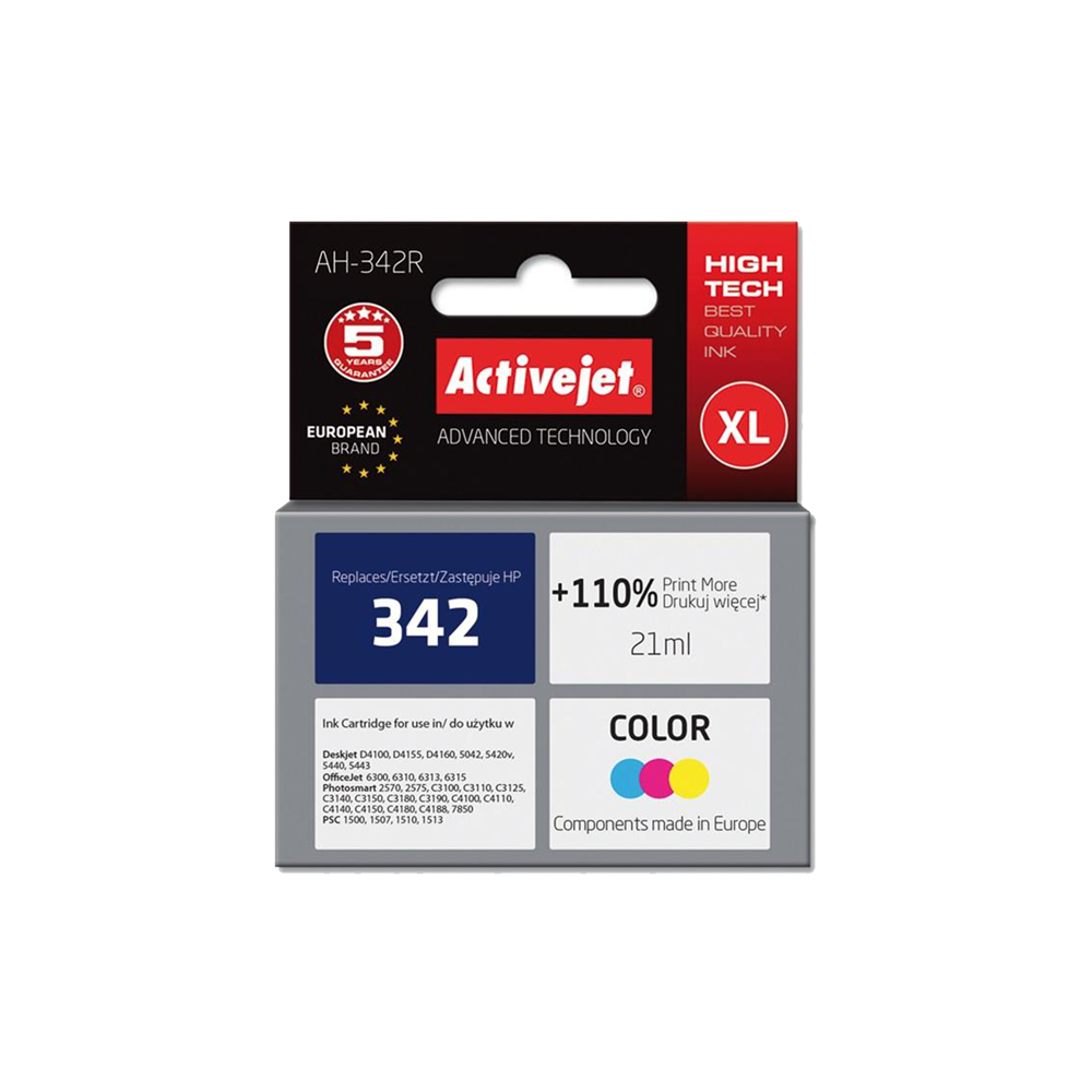 ACTIVE JET INK ΣΥΜΒΑΤΟ ΜΕ HP AH-342R #342XL TRICOLOR 15ml (Α) #C9361A