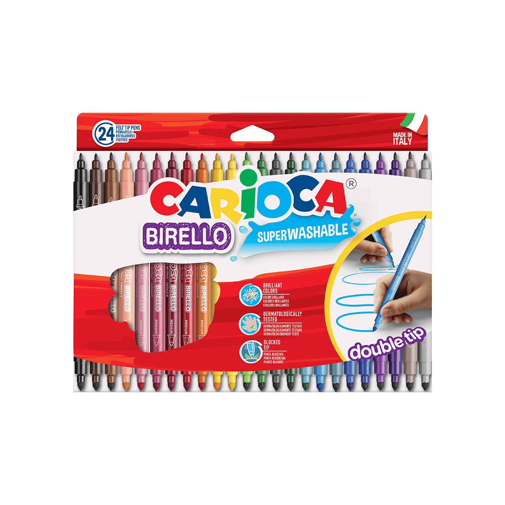 CARIOCA ΜΑΡΚΑΔΟΡΟΙ 24 ΧΡΩΜΑΤΑ ΔΙΠΛΗ ΜΥΤΗ BIRELLO 24 ΤΕΜΑΧΙΑ