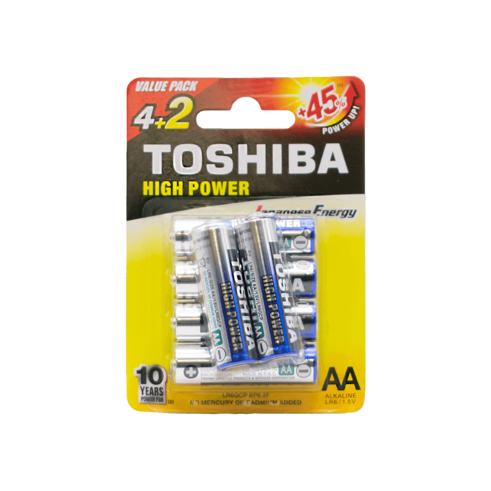 TOSHIBA ΜΠΑΤΑΡΙΕΣ ΑΛΚΑΛΙΚΕΣ AA 4+2 ΤΕΜΑΧΙΑ