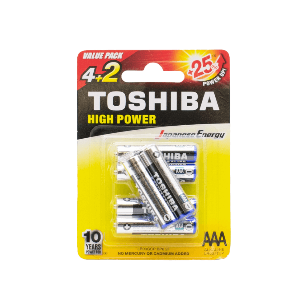 TOSHIBA ΜΠΑΤΑΡΙΕΣ ΑΛΚΑΛΙΚΕΣ AAA 4+2 ΤΕΜΑΧΙΑ