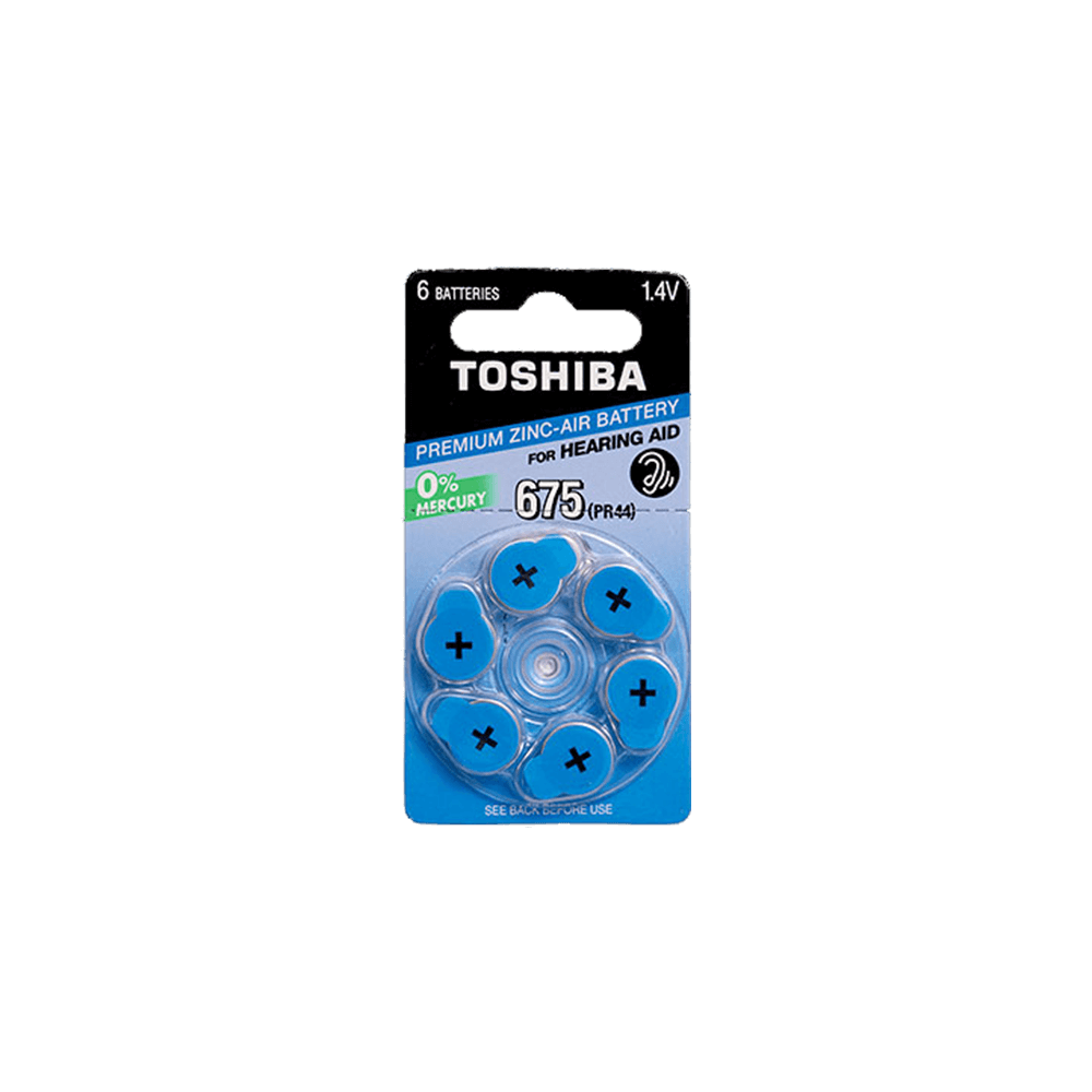 TOSHIBA ΜΠΑΤΑΡΙΑ ΑΚΟΥΣΤΙΚΩΝ ΒΑΡΗΚΟΙΑΣ 1.4V PR44 6 ΤΕΜΑΧΙΑ