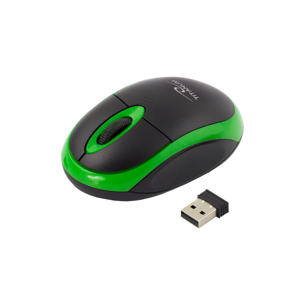 ESPERANZA MOUSE ΑΣΥΡΜΑΤΟ USB TITANUM VULTURE ΜΑΥΡΟ / ΠΡΑΣΙΝΟ