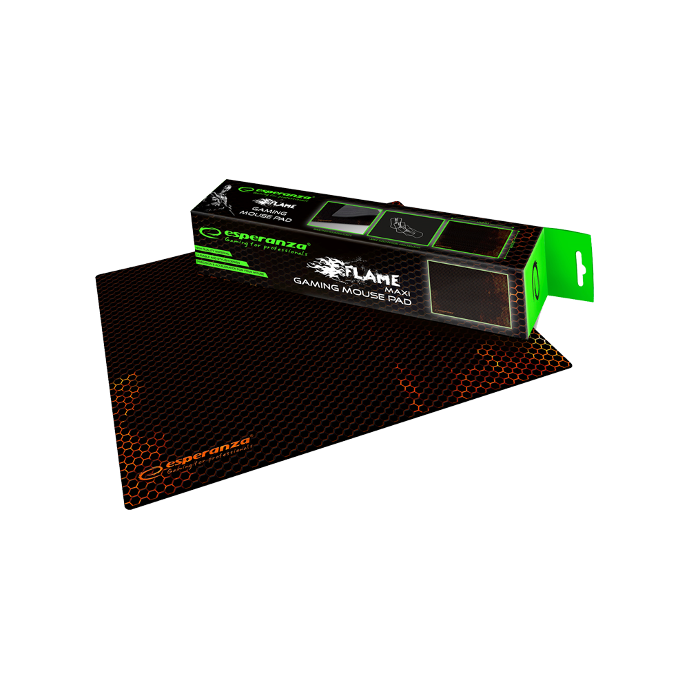 ESPERANZA GAMING MOUSE PAD MAXI FLAME ΜΑΥΡΟ