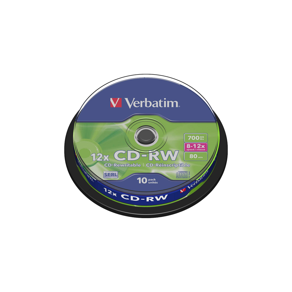 VERBATIM CD-RW 700MB 8-12X CAKEBOX 10 ΤΕΜΑΧΙΑ