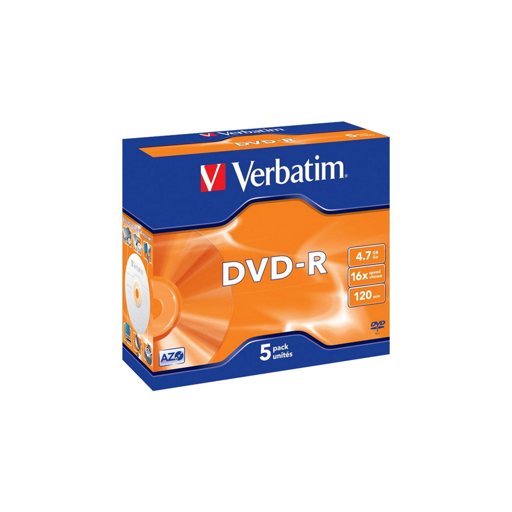 VERBATIM DVD-R 4.7GB 16X JEWEL 5 ΤΕΜΑΧΙΑ