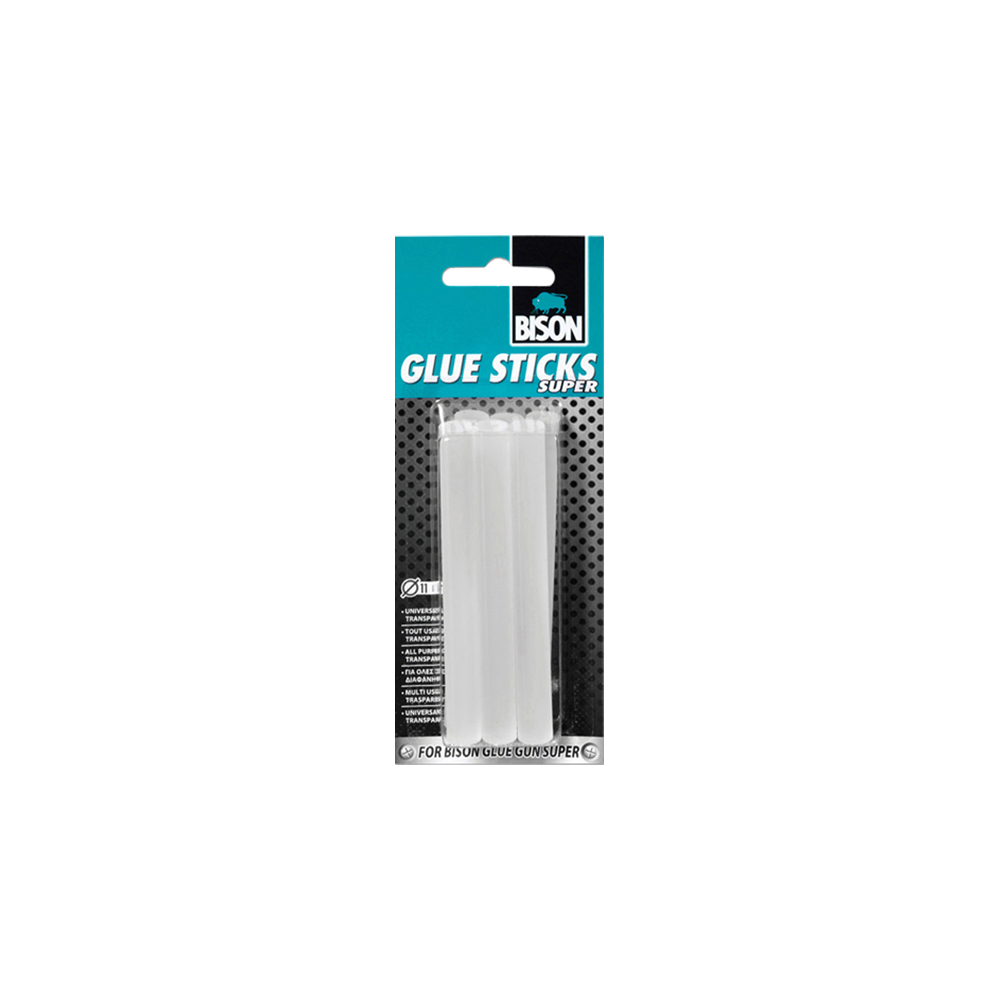 BISON GLUE STICKS ΣΙΛΙΚΟΝΗΣ 11mm ΔΙΑΦANA 6 ΤΕΜΑΧΙΑ