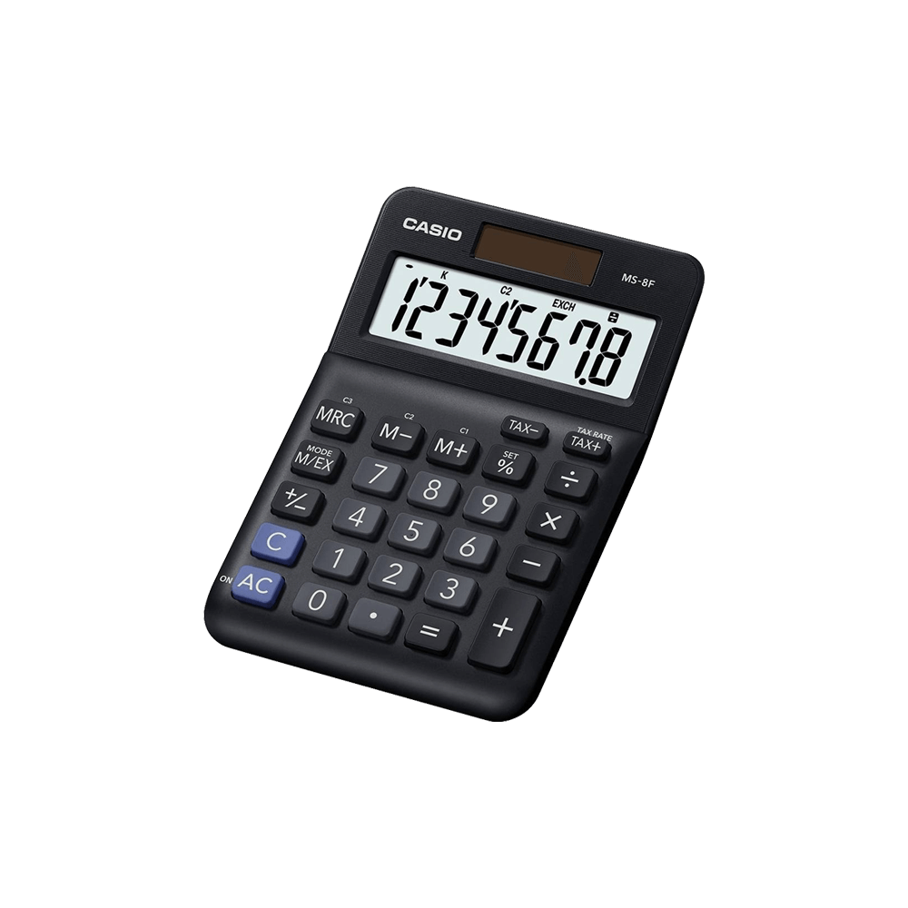 CASIO ΑΡΙΘΜΟΜΗΧΑΝΗ ΑΠΟΦΟΡΟΛΟΓΗΣΗΣ 8 ΨΗΦΙΩΝ 14.8x10.1cm MS-8F