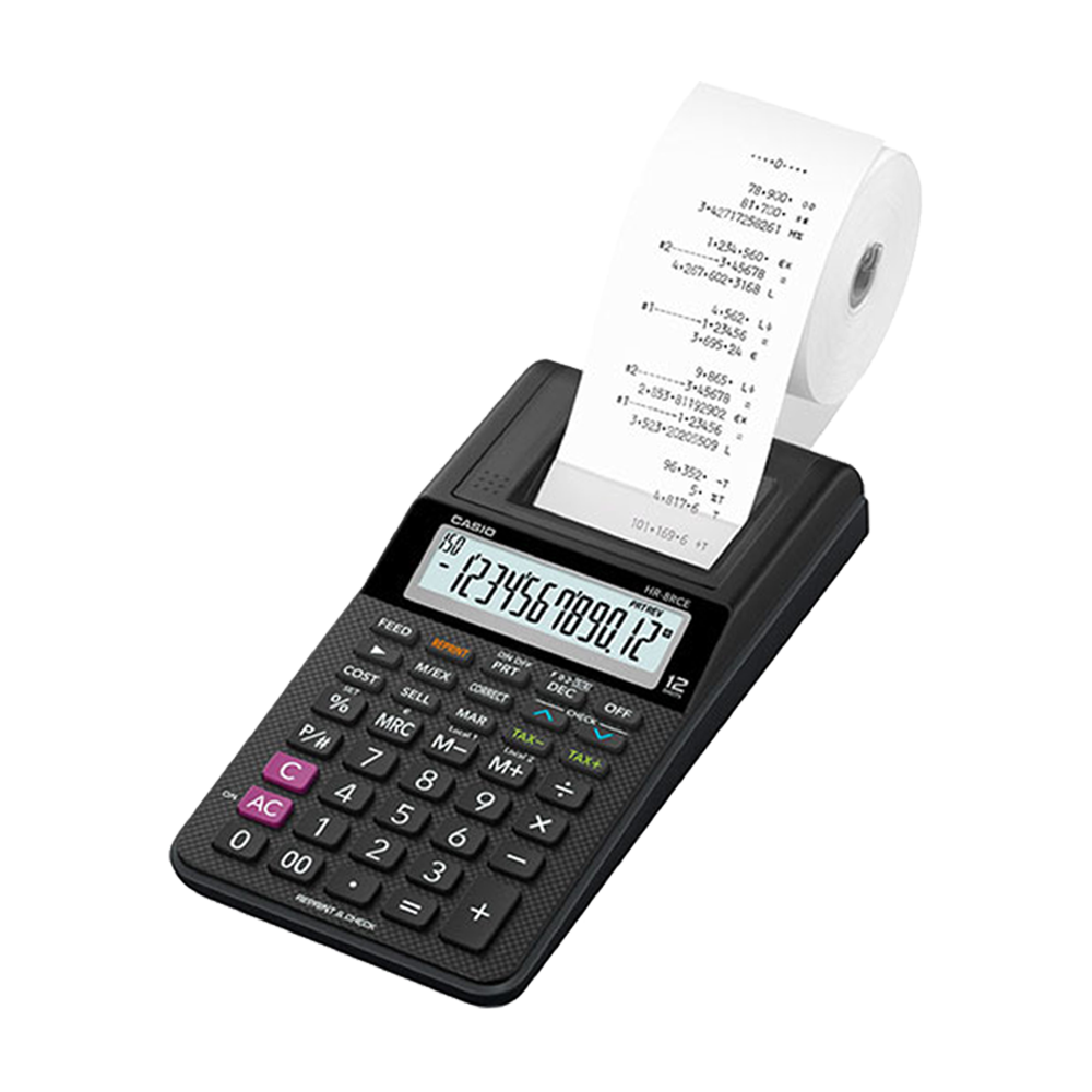 CASIO ΑΡΙΘΜΟΜΗΧΑΝΗ ΤΑΙΝΙΑΣ 12 ΨΗΦΙΩΝ 23.9x10.2cm HR-8RCE