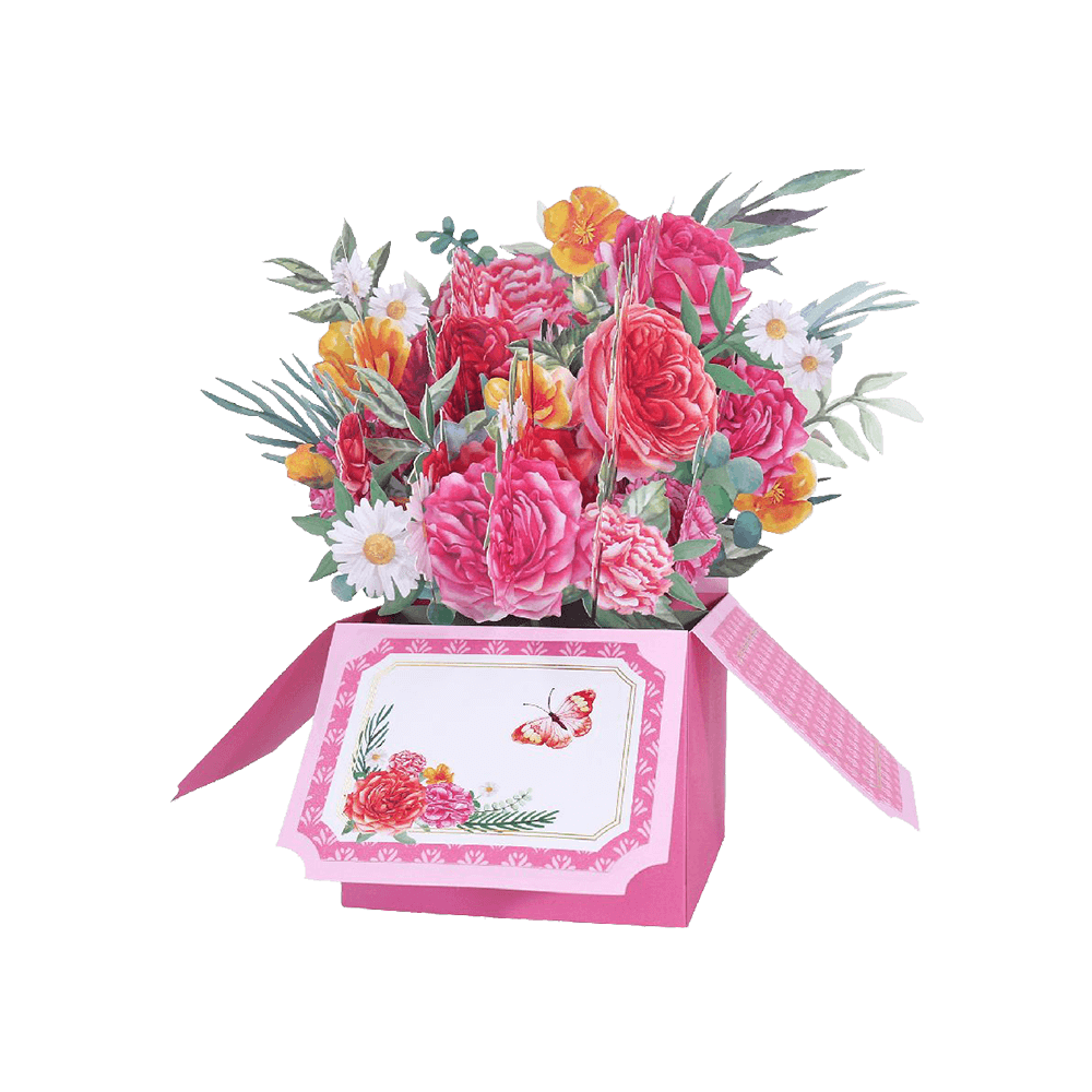 ORIGAMO ΚΑΡΤΑ ΕΥΧΕΤΗΡΙΑ FLOBOX ΛΟΥΛΟΥΔΙΑ ΟΝΕΙΡΟ 22.3x26cm FLOREVER
