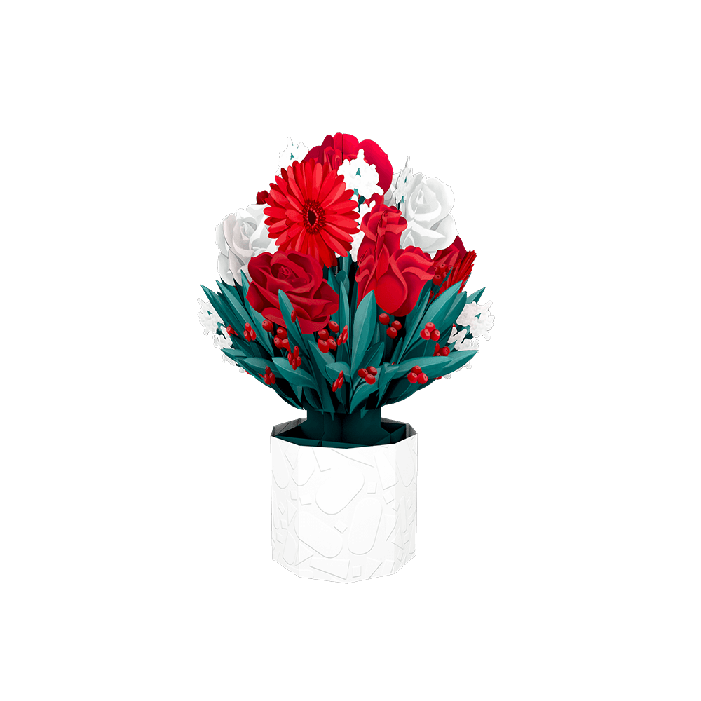 ORIGAMO ΚΑΡΤΑ ΕΥΧΕΤΗΡΙΑ ΑΝΑΔΥΟΜΕΝΗ ΔΑΦΝΕΣ 13.6x10.5cm MINI FLORA