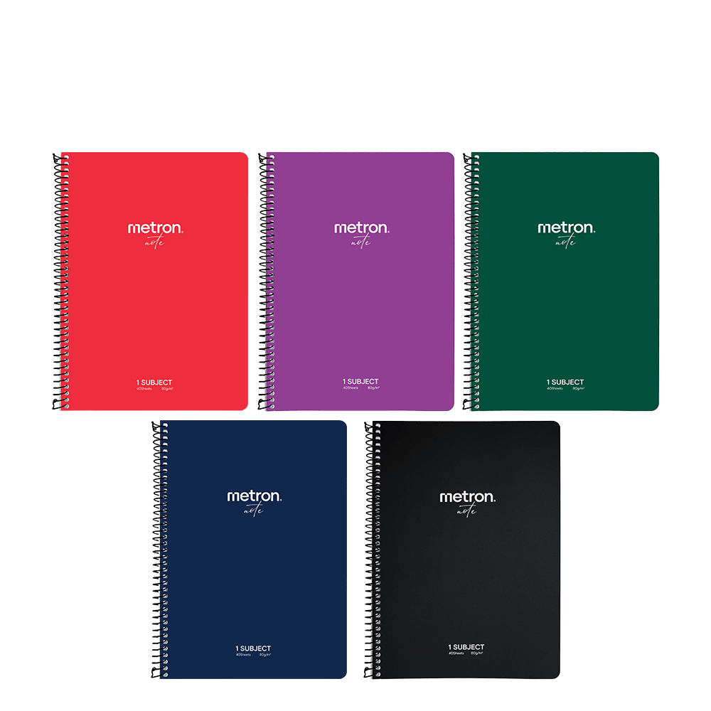METRON NOTE ΤΕΤΡΑΔΙΟ ΡΙΓΕ 40 ΦΥΛΛΑ 1 ΘΕΜΑ A4 80gsm ΣΠΙΡΑΛ ΑΣΦΑΛΕΙΑΣ CORE ΑΣΣΟΡΤΙ