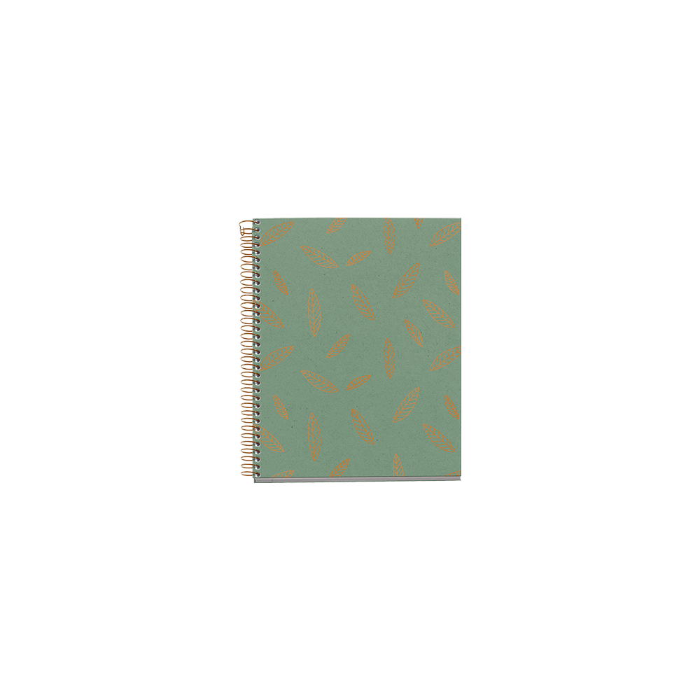 MIQUERLIUS ΤΕΤΡΑΔΙΟ ΡΙΓΕ ΣΠΙΡΑΛ 100 ΦΥΛΛΑ 4 ΘΕΜΑΤΑ 14.8x21cm 70gsm FLOWER MALLORCA LEAVES