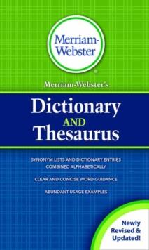 MERRIAMWEBSTER'S DICTIONARY AND THESAURUS