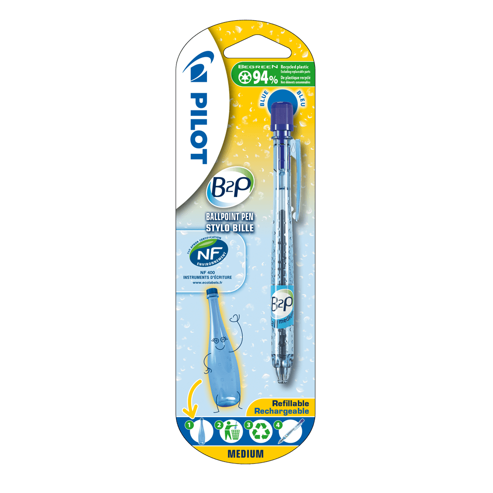PILOT ΣΤΥΛΟ B2P POINT SODA 0.7mm MEDIUM ΜΠΛΕ BLISTER