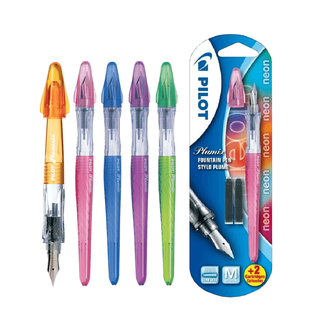 PILOT ΠΕΝΑ ΚΑΛΛΙΓΡΑΦΙΑΣ PLUMIX MEDIUM ΑΣΣΟΡΤΙ & 2 ΑΜΠΟΥΛΕΣ