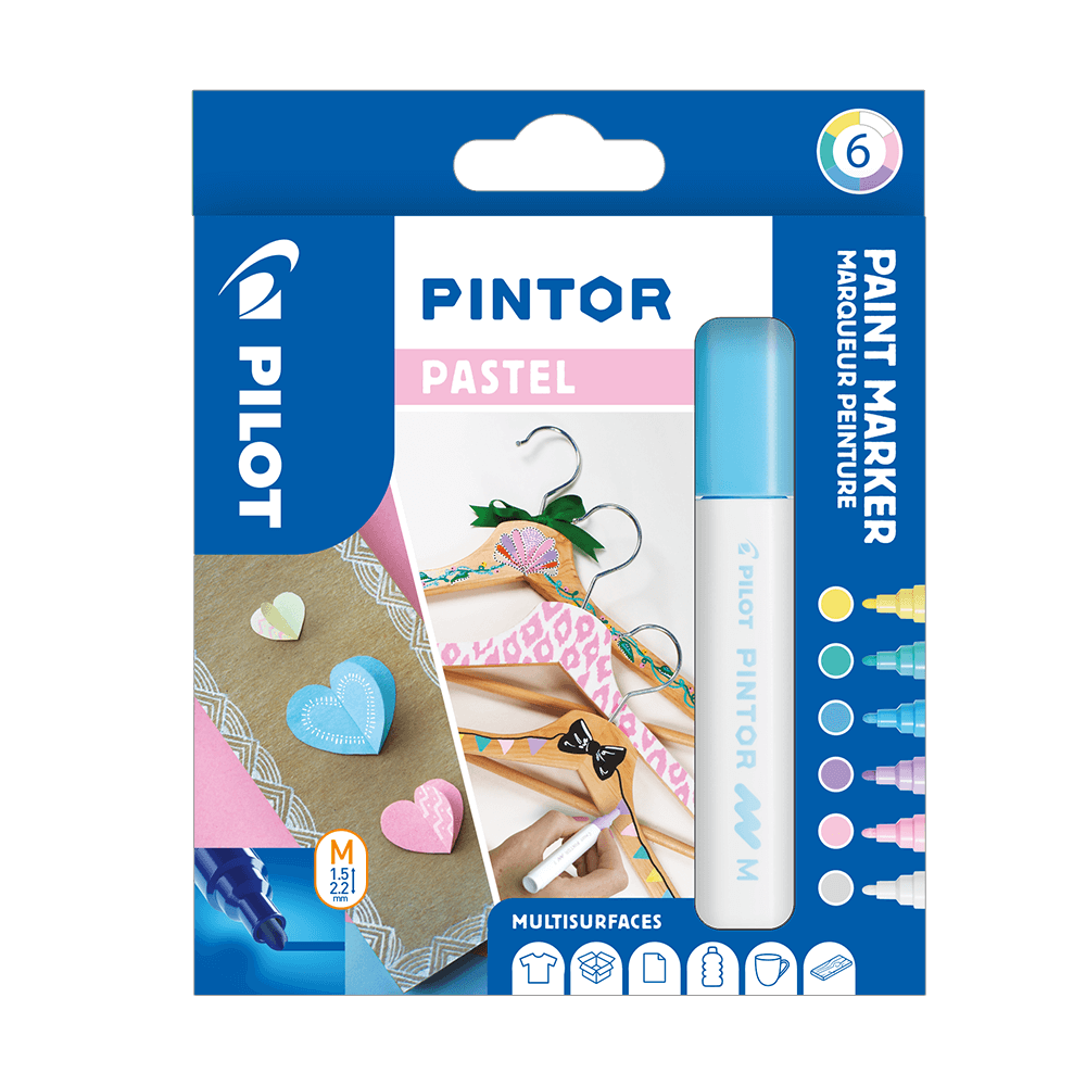 PILOT ΜΑΡΚΑΔΟΡΟΣ PAINT PINTOR MEDIUM PASTEL ΣΕΤ 6 ΤΕΜΑΧΙΑ