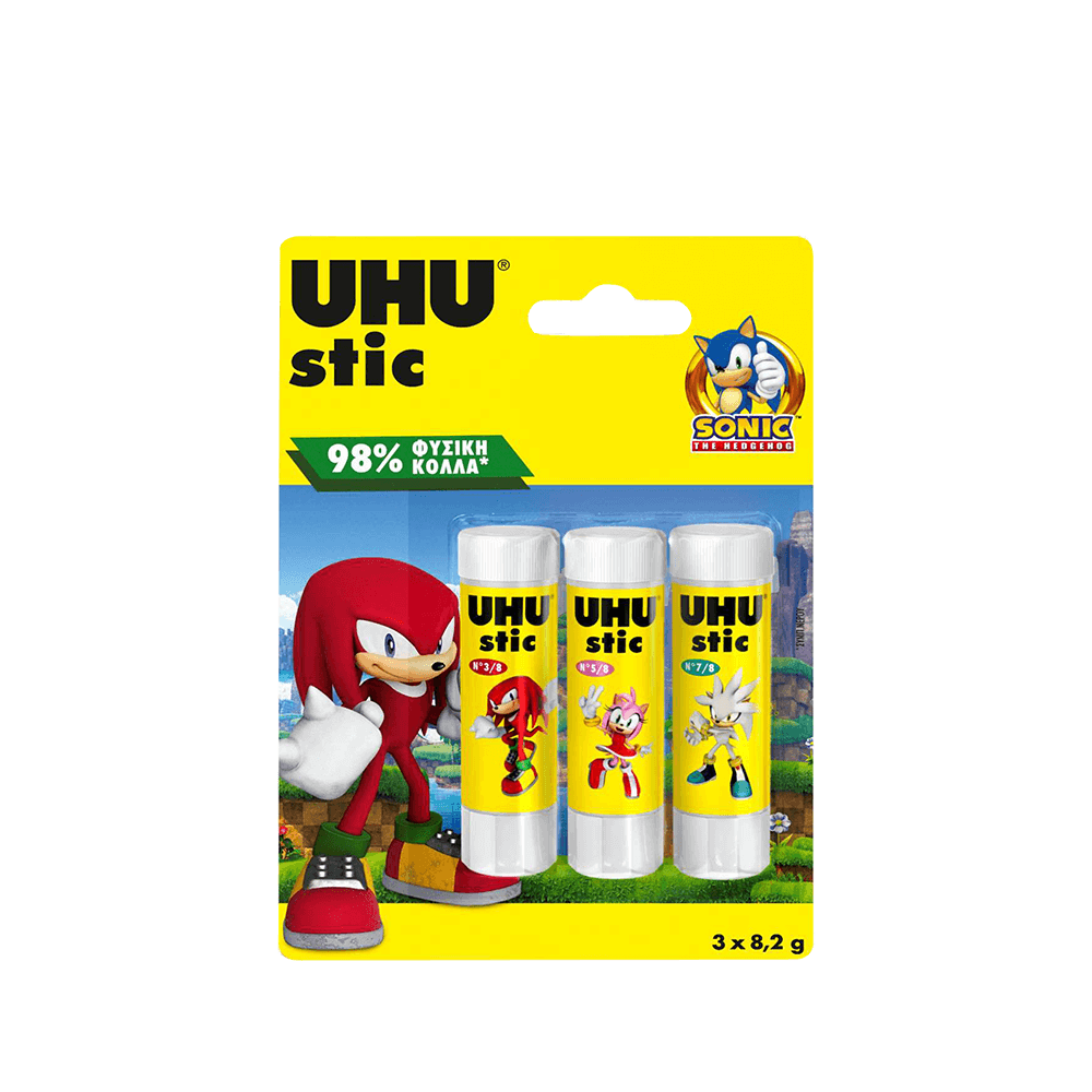 UHU ΚΟΛΛΑ STIC SONIC BLISTER 3 ΤΕΜΑΧΙΑ 8.2gr