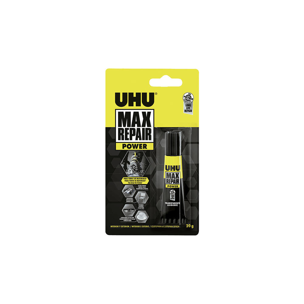 UHU ΚΟΛΛΑ ΓΕΝΙΚΗΣ ΧΡΗΣΗΣ BLISTER 20gr MAX REPAIR POWER