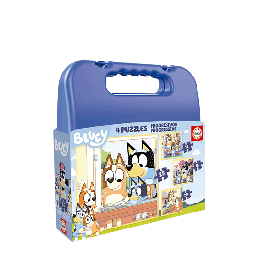 EDUCA ΠΑΖΛ 3+ ΒΑΛΙΤΣΑΚΙ 12/16/20/25 ΚΟΜΜΑΤΙΑ 4 ΣΧΕΔΙΑ PROGRESSIVE BLUEY