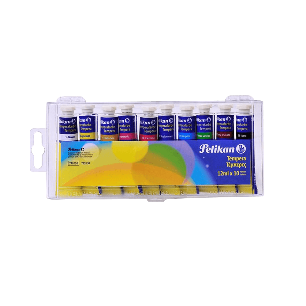 PELIKAN ΤΕΜΠΕΡΑ 12ml 740/10 Τ ΣΕΤ 10 ΧΡΩΜΑΤΑ