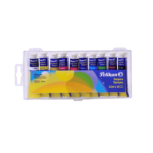 PELIKAN ΤΕΜΠΕΡΑ 12ml 740/10 Τ ΣΕΤ 10 ΧΡΩΜΑΤΑ