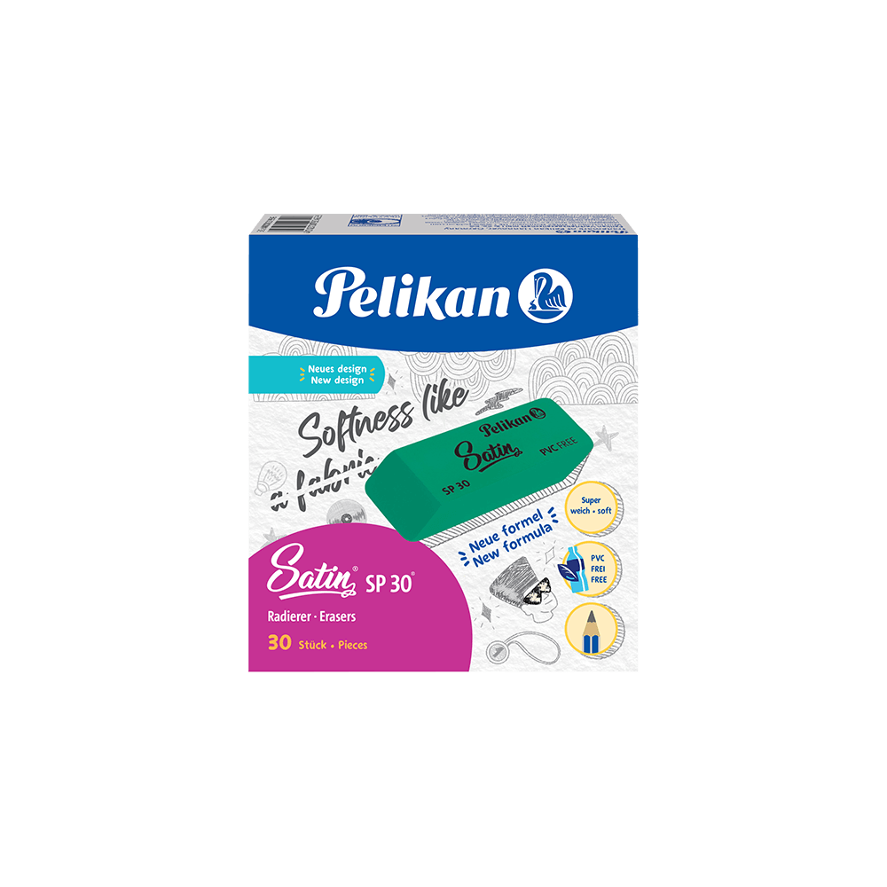 PELIKAN ΓΟΜΑ ΓΙΑ ΜΟΛΥΒΙ SATIN ΠΡΑΣΙΝΗ 30 ΤΕΜΑΧΙΑ