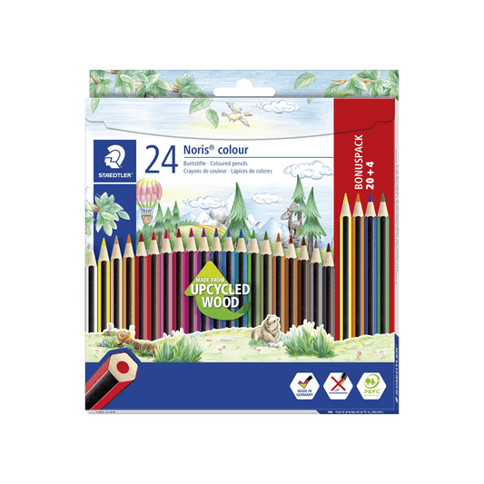 STAEDTLER ΚΡΑΙΓΙΟΝ (ΞΥΛΟΜΠΟΓΙΕΣ) 20+4 ΧΡΩΜΑΤΑ ΔΩΡΟ 5 ΤΕΜΑΧΙΑ
