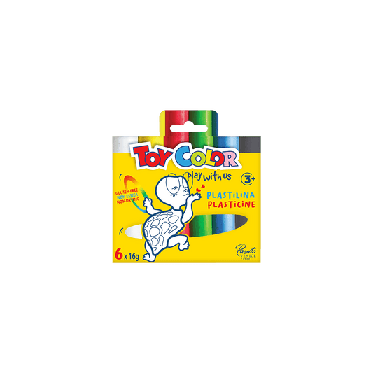 TOY COLOR ΠΛΑΣΤΕΛΙΝΗ 3+ ΧΑΡΤΙΝΟ BLISTER 6 ΧΡΩΜΑΤΑ 96gr KIDS ΑΣΣΟΡΤΙ
