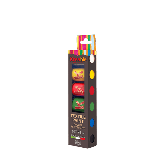 TOY COLOR ΧΡΩΜΑ ΓΙΑ ΥΦΑΣΜΑ 6 ΧΡΩΜΑΤΑ 25ml KREABLE ΑΣΣΟΡΤΙ