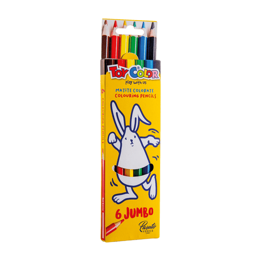 TOY COLOR ΚΡΑΙΓΙΟΝ JUMBO ΧΑΡΤΙΝΟ BLISTER 6 ΧΡΩΜΑΤΑ Φ5mm KIDS ΑΣΣΟΡΤΙ 12 ΤΕΜΑΧΙΑ