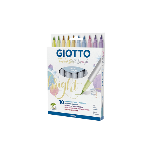 GIOTTO ΜΑΡΚΑΔΟΡΟΣ ΠΙΝΕΛΛΟ BLISTER TURBO SOFT 10 ΧΡΩΜΑΤΑ PASTEL ΑΣΣΟΡΤΙ