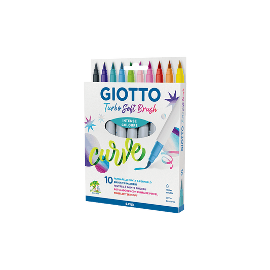 GIOTTO ΜΑΡΚΑΔΟΡΟΣ ΠΙΝΕΛΛΟ BLISTER TURBO SOFT 10 ΧΡΩΜΑΤΑ
