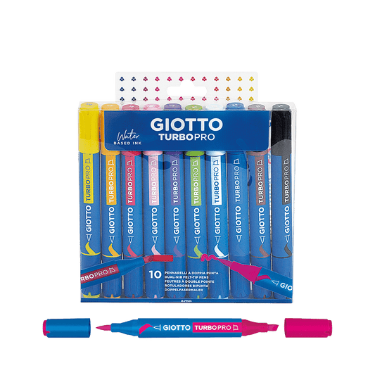 GIOTTO ΜΑΡΚΑΔΟΡΟΣ ΔΙΠΛΗ ΜΥΤΗ BLISTER 10 ΧΡΩΜΑΤΑ TURBO PRO ΑΣΣΟΡΤΙ