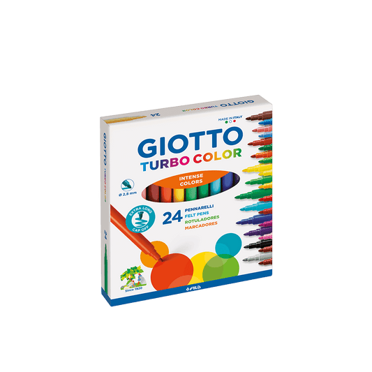 GIOTTO ΜΑΡΚΑΔΟΡΟΙ ΛΕΠΤΟΙ TURBO COLOR 3+ 24 ΧΡΩΜΑΤΑ