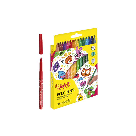 JOVI ΜΑΡΚΑΔΟΡΟΣ JUNIOR WHASHABLE ΧΑΡΤΙΝΟ BLISTER 24 ΧΡΩΜΑΤΑ 3mm MYFIRST ΑΣΣΟΡΤΙ