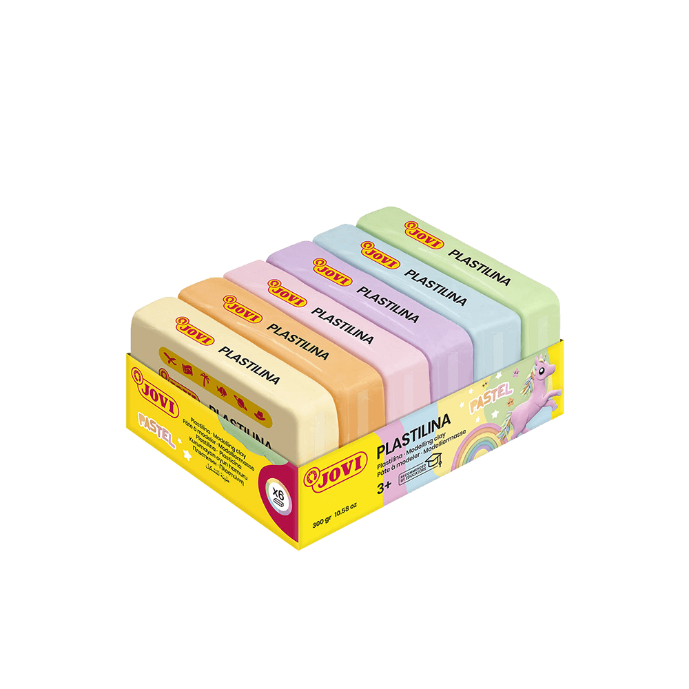 JOVI ΠΛΑΣΤΕΛΙΝΗ 3+ ΣΕΤ 6 ΧΡΩΜΑΤΑ 50gr PASTEL
