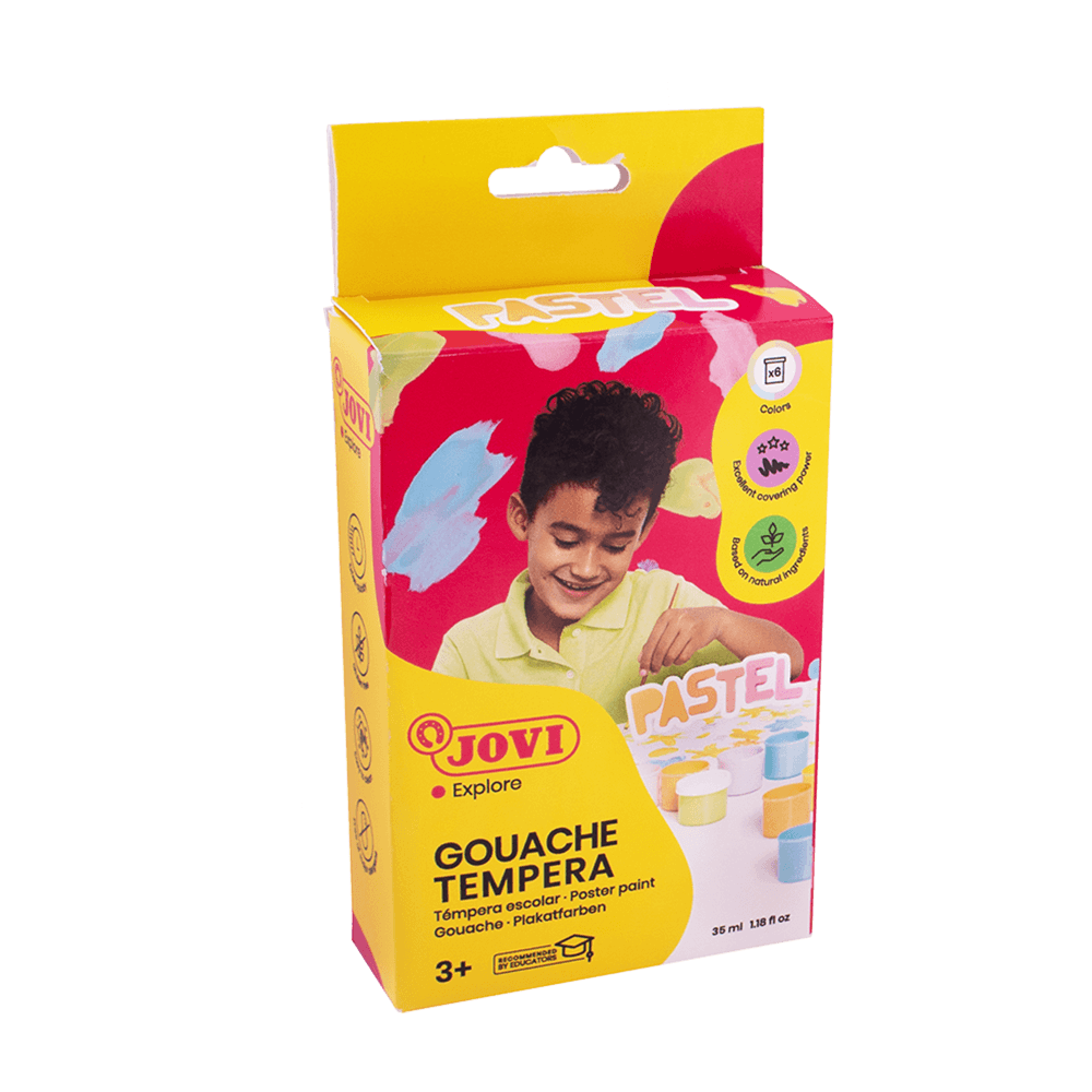 JOVI ΤΕΜΠΕΡΑ 6 ΧΡΩΜΑΤΑ 35ml 3+ PASTEL