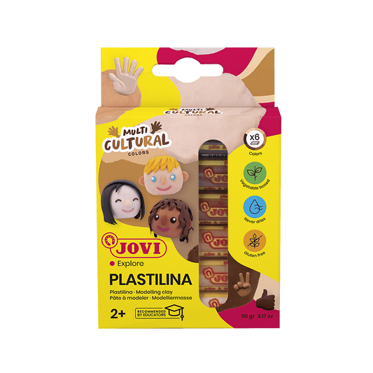JOVI ΠΛΑΣΤΕΛΙΝΗ ΧΑΡΤΙΝΟ BLISTER 6 ΧΡΩΜΑΤΑ 15gr 2+ MULTICULTURAL