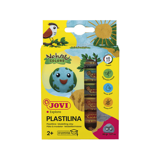 JOVI ΠΛΑΣΤΕΛΙΝΗ ΧΑΡΤΙΝΟ BLISTER 6 ΧΡΩΜΑΤΑ 15gr 2+ NATURAL