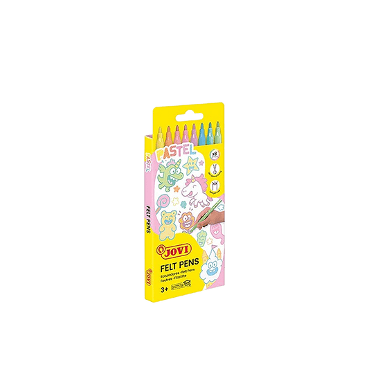 JOVI ΜΑΡΚΑΔΟΡΟΣ WASHABLE BLISTER 3+ 8 ΧΡΩΜΑΤΑ Φ3mm ΠΑΣΤΕΛ
