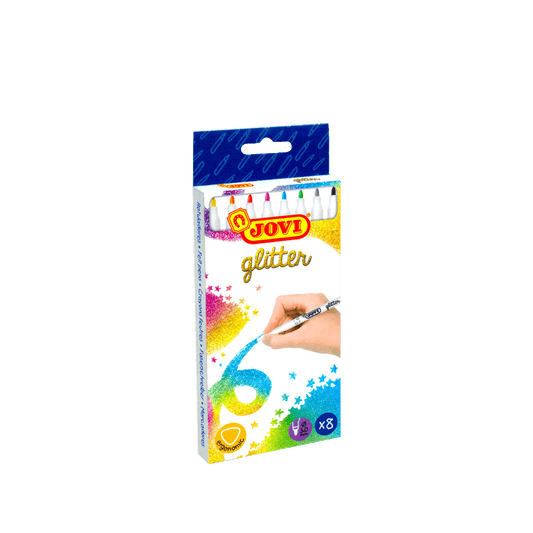 JOVI ΜΑΡΚΑΔΟΡΟΙ ΧΑΡΤΙΝΟ BLISTER 8 ΧΡΩΜΑΤΑ 3+ GLITTER